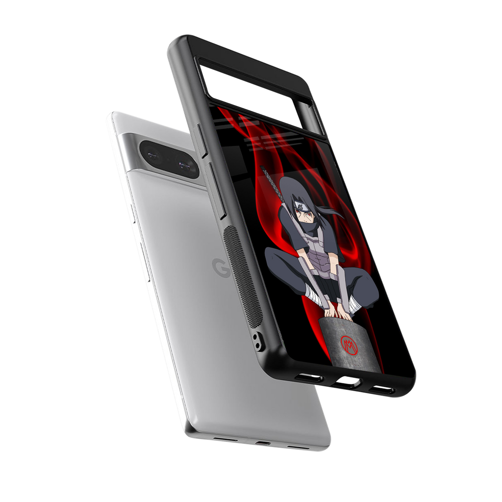 itachi uchiha back phone cover | glass case for Google Pixel 8
