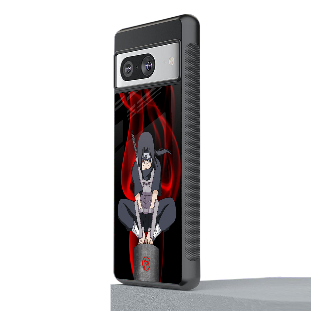 itachi uchiha back phone cover | glass case for Google Pixel 8