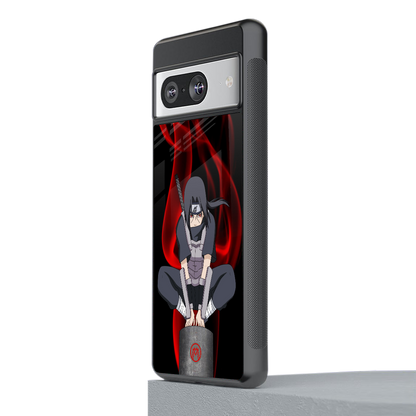 itachi uchiha back phone cover | glass case for Google Pixel 8
