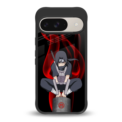 itachi uchiha back phone cover | glass case for google pixel 9