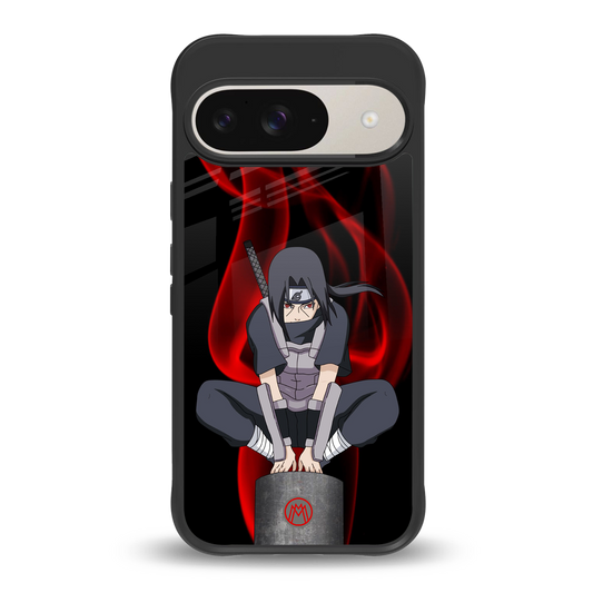 itachi uchiha back phone cover | glass case for google pixel 9