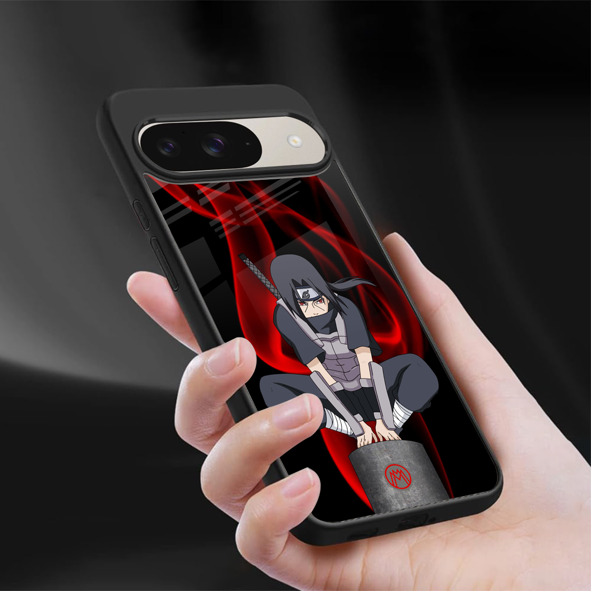 itachi uchiha back phone cover | glass case for google pixel 9