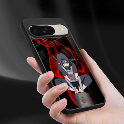 itachi uchiha back phone cover | glass case for google pixel 9