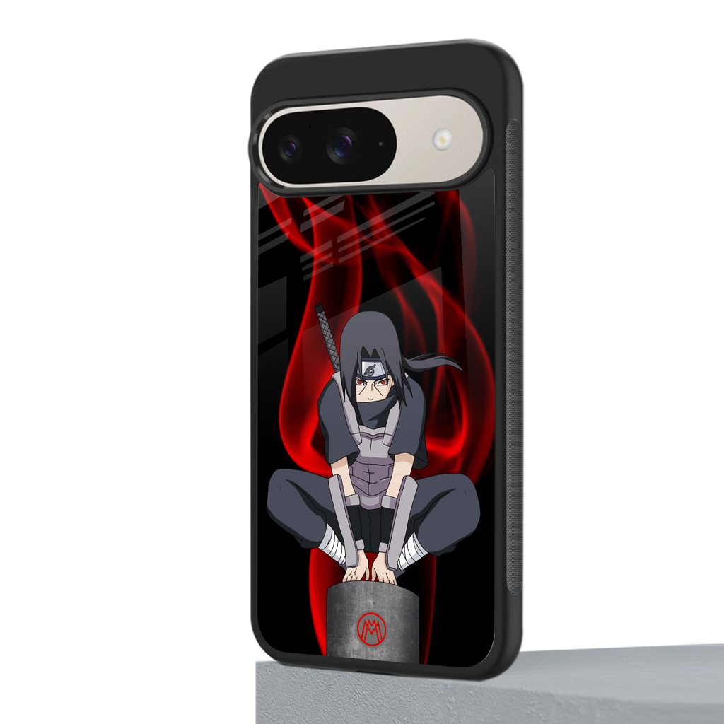 itachi uchiha back phone cover | glass case for google pixel 9