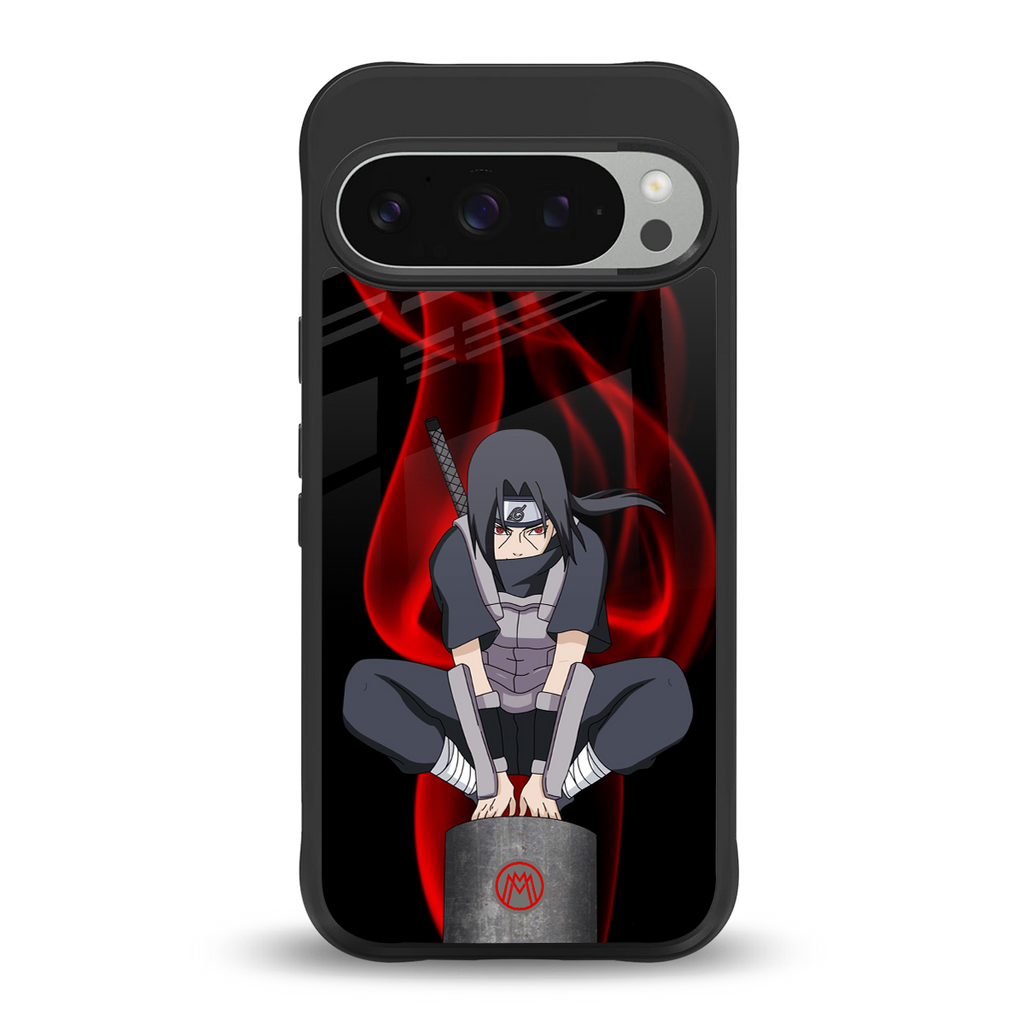 itachi uchiha back phone cover | glass case for google pixel 9 pro