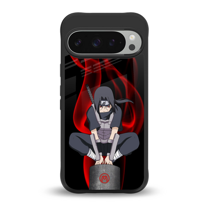 itachi uchiha back phone cover | glass case for google pixel 9 pro xl