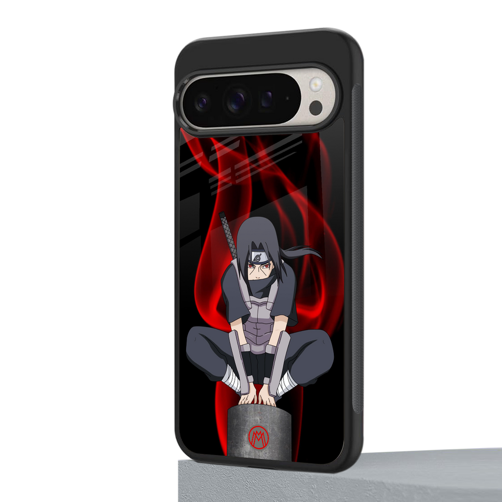 itachi uchiha back phone cover | glass case for google pixel 9 pro