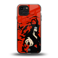 itachi uchiha red back phone cover | glass case for iphone 13 mini