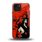 itachi uchiha red back phone cover | glass case for iphone 13 mini
