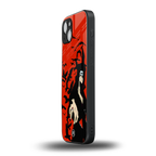 itachi uchiha red back phone cover | glass case for iphone 14 plus