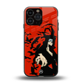 itachi uchiha red back phone cover | glass case for iphone 15 pro max
