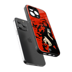 itachi uchiha red back phone cover | glass case for iphone 14 pro max