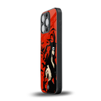 itachi uchiha red back phone cover | glass case for iphone 14 pro