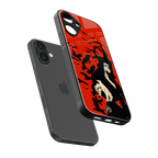 itachi uchiha red back phone cover | glass case for iphone 16 plus