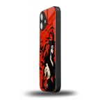 itachi uchiha red back phone cover | glass case for iphone 16 plus