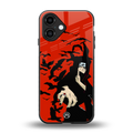 itachi uchiha red back phone cover | glass case for iphone 16