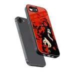 itachi uchiha red back phone cover | glass case for iphone 16e
