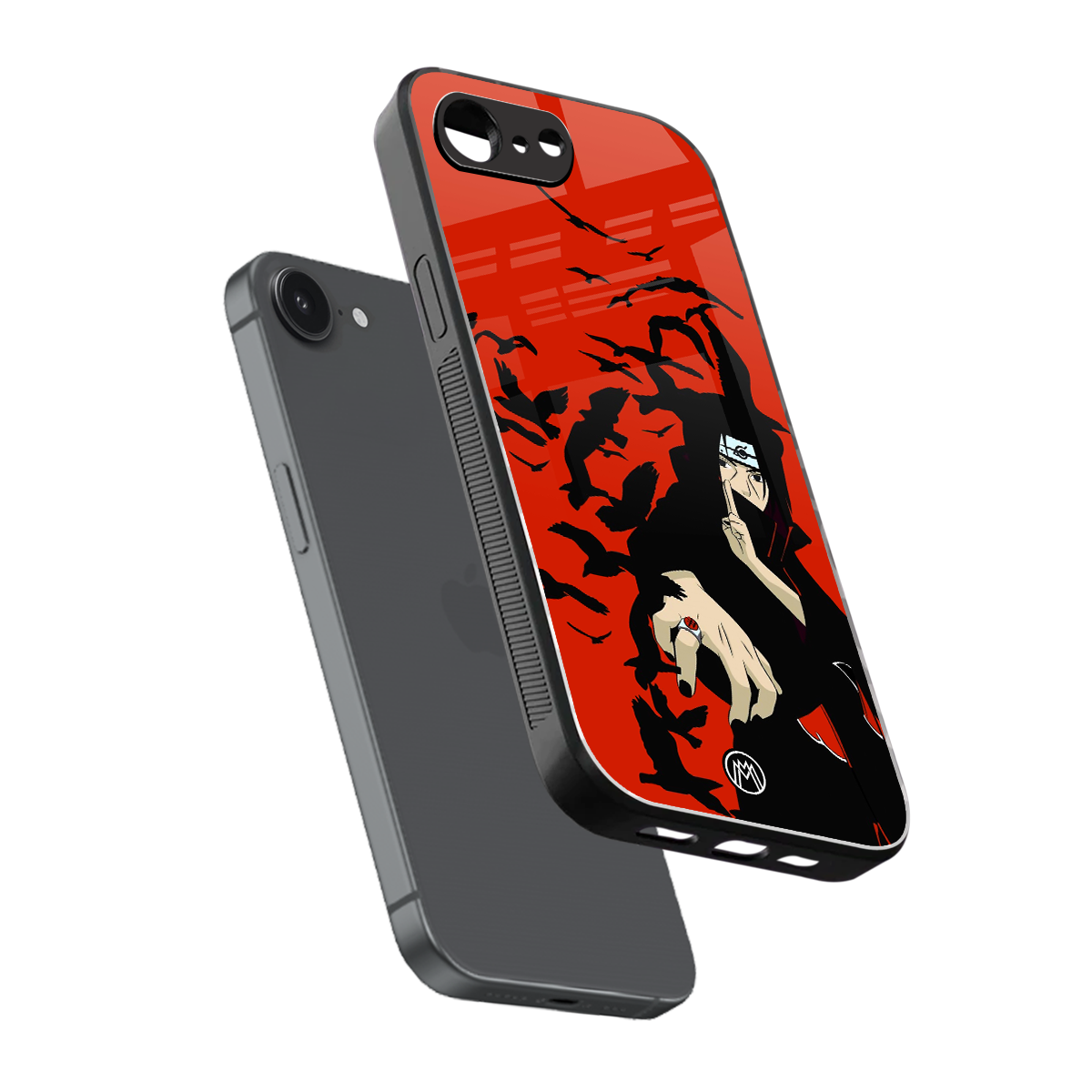 itachi uchiha red back phone cover | glass case for iphone 16e