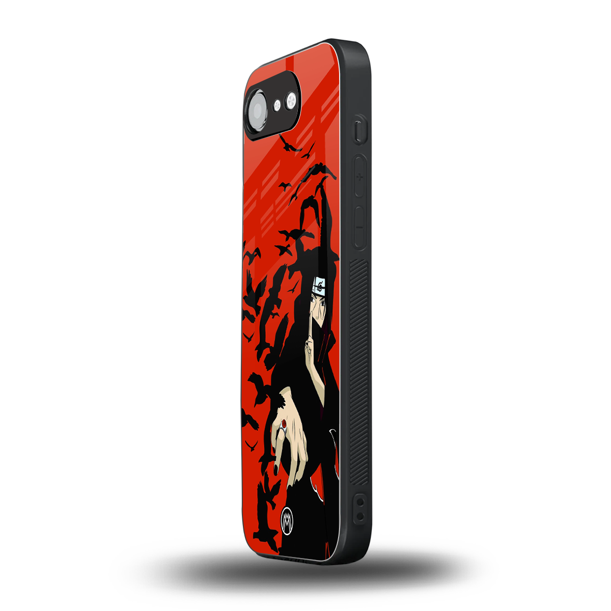 itachi uchiha red back phone cover | glass case for iphone 16e