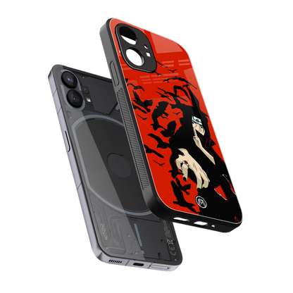 itachi uchiha red back phone cover | glass case for nothing phone 1