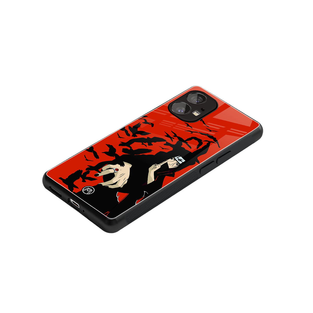 itachi uchiha red back phone cover | glass case for nothing phone 1