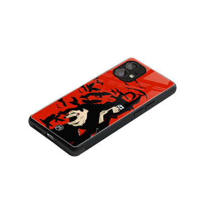 itachi uchiha red back phone cover | glass case for nothing phone 1