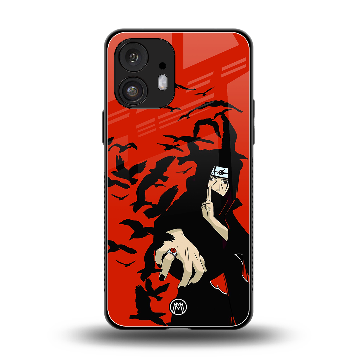 itachi uchiha red back phone cover | glass case for nothing phone 2