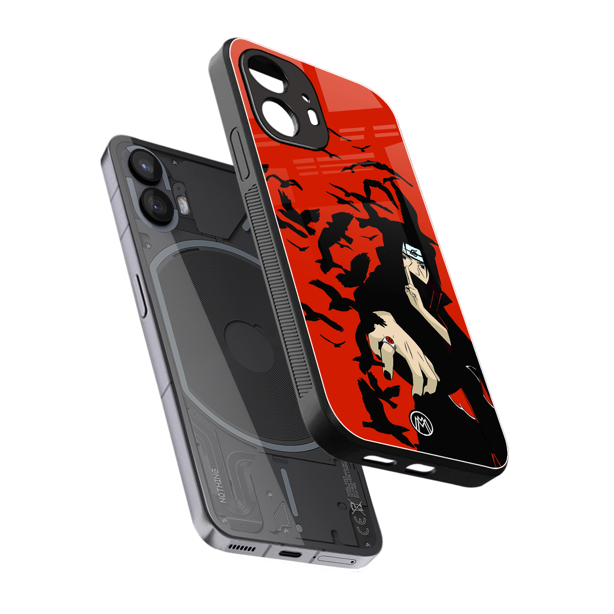 itachi uchiha red back phone cover | glass case for nothing phone 2
