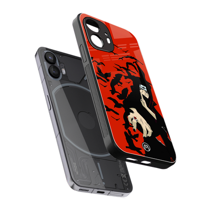 itachi uchiha red back phone cover | glass case for nothing phone 2
