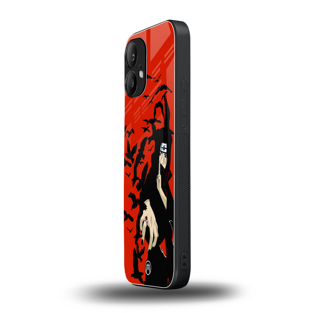 itachi uchiha red back phone cover | glass case for nothing phone 2