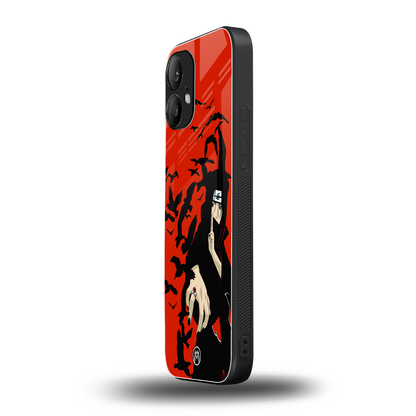 itachi uchiha red back phone cover | glass case for nothing phone 2