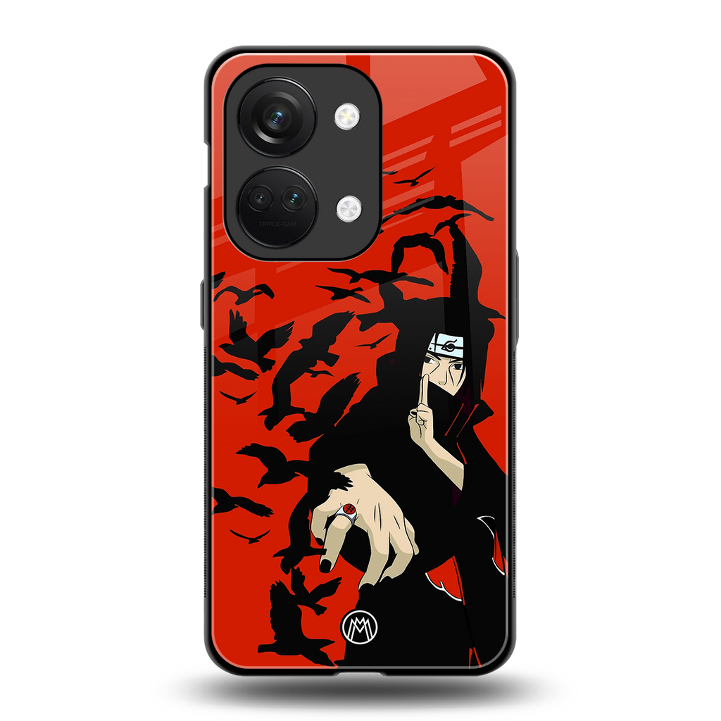 itachi uchiha red back phone cover | glass case for oneplus nord 3
