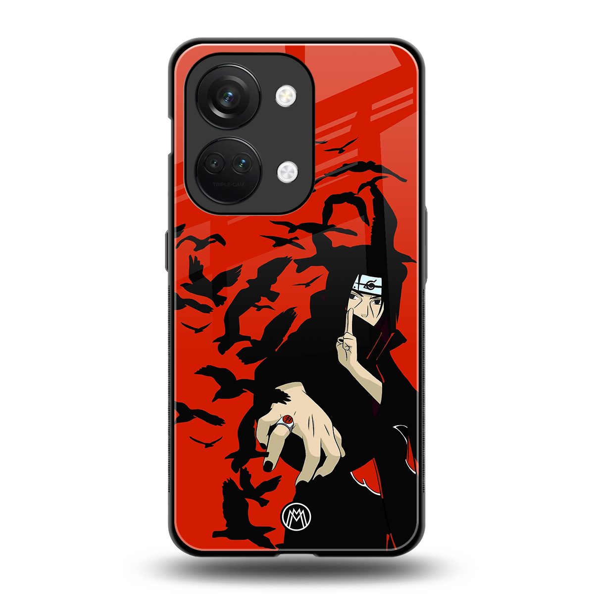 itachi uchiha red back phone cover | glass case for oneplus nord 3
