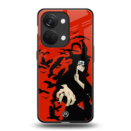 itachi uchiha red back phone cover | glass case for oneplus nord 3