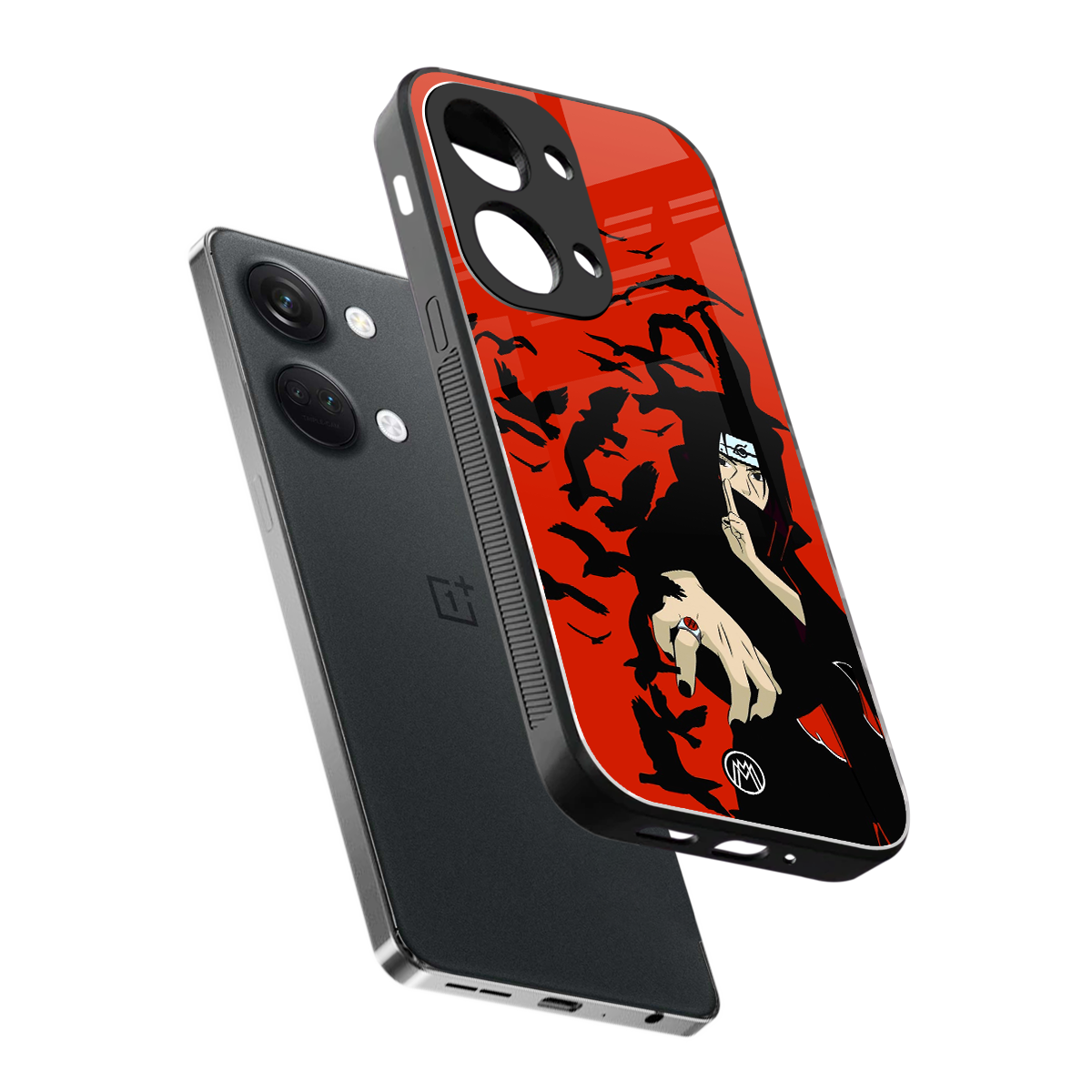 itachi uchiha red back phone cover | glass case for oneplus nord 3