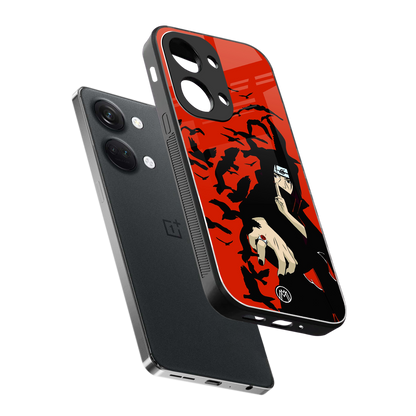 itachi uchiha red back phone cover | glass case for oneplus nord 3