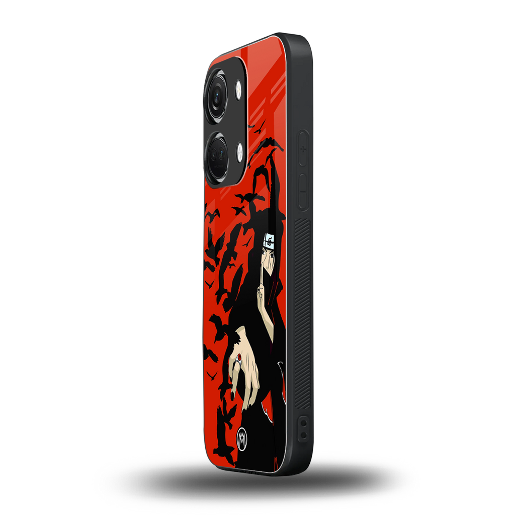 itachi uchiha red back phone cover | glass case for oneplus nord 3