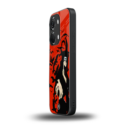 itachi uchiha red back phone cover | glass case for oneplus nord 3