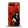 itachi uchiha red back phone cover | glass case for oneplus nord 4