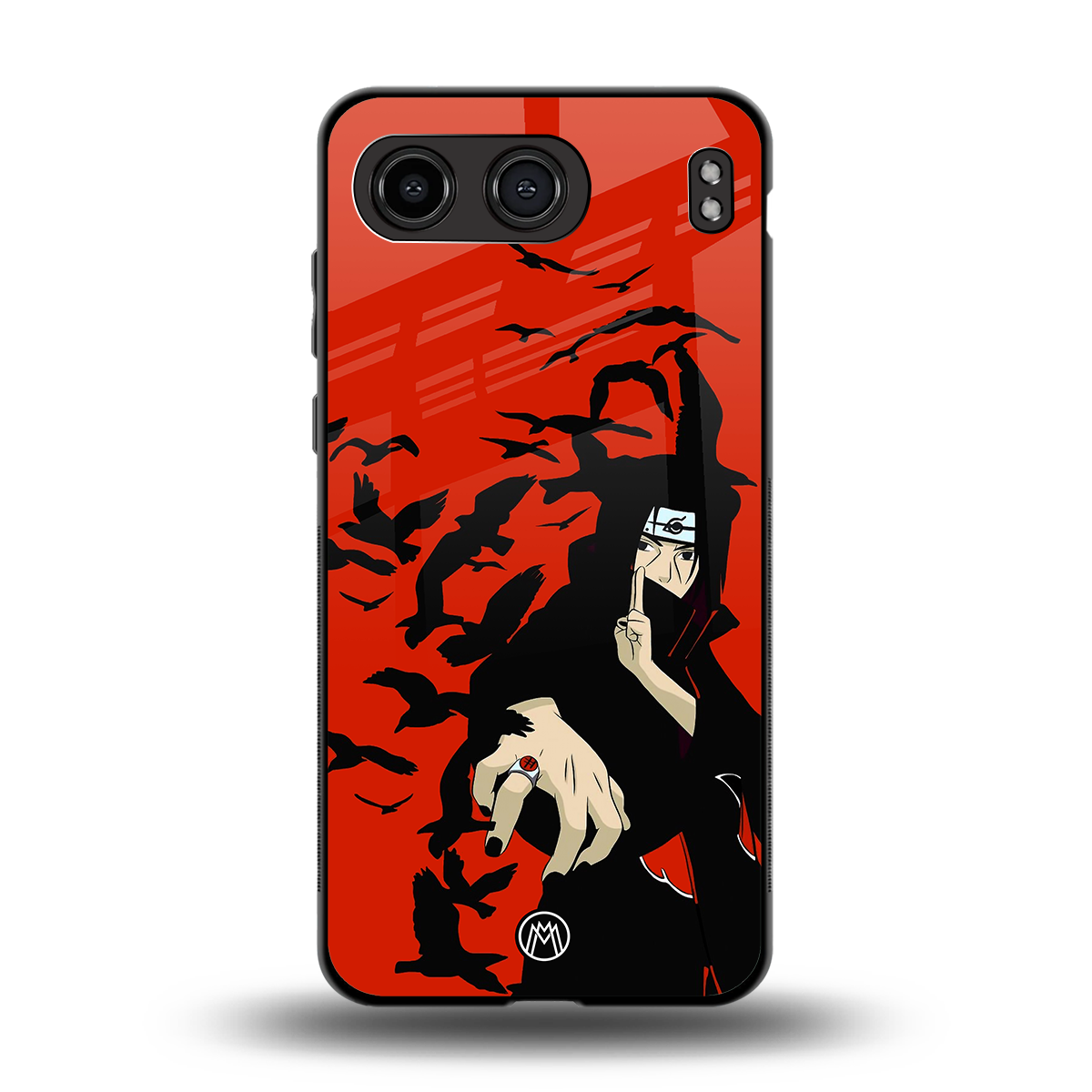 itachi uchiha red back phone cover | glass case for oneplus nord 4