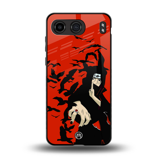 itachi uchiha red back phone cover | glass case for oneplus nord 4