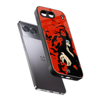 itachi uchiha red back phone cover | glass case for oneplus nord 4