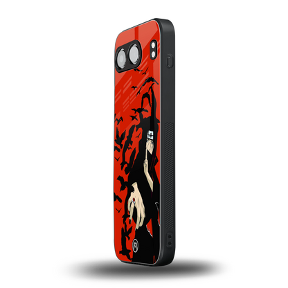 itachi uchiha red back phone cover | glass case for oneplus nord 4