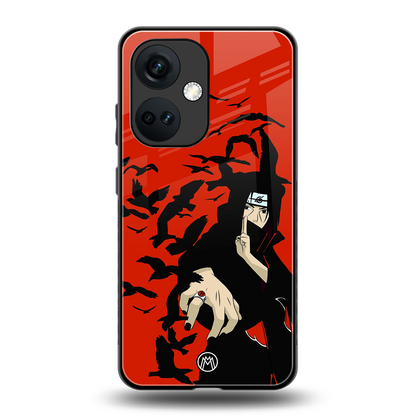 itachi uchiha red back phone cover | glass case for oneplus nord ce 3
