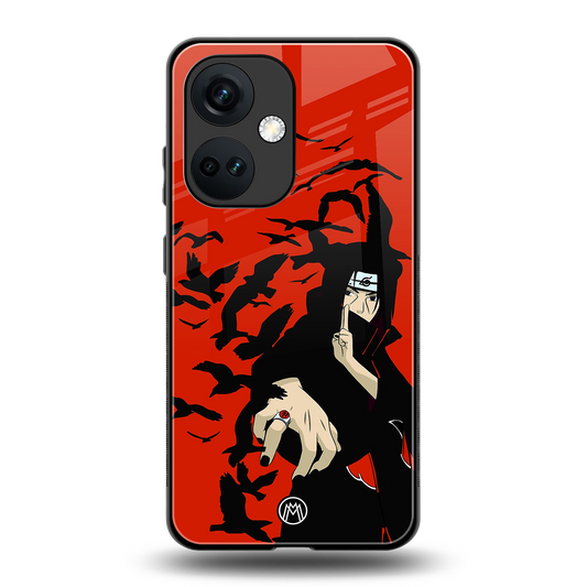 itachi uchiha red back phone cover | glass case for oneplus nord ce 3