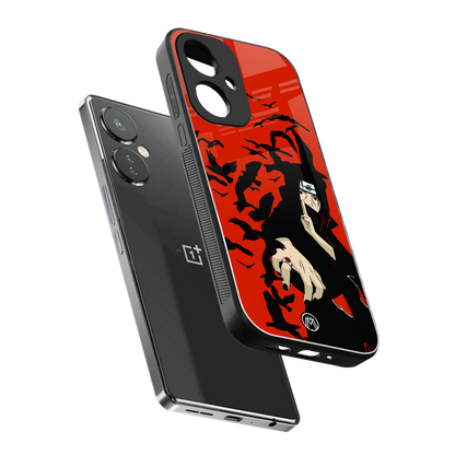 itachi uchiha red back phone cover | glass case for oneplus nord ce 3
