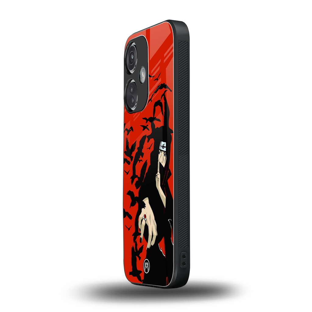itachi uchiha red back phone cover | glass case for oneplus nord ce 3
