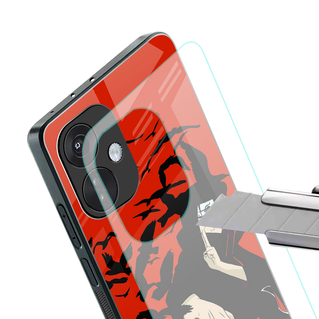 itachi uchiha red back phone cover | glass case for oneplus nord ce 3