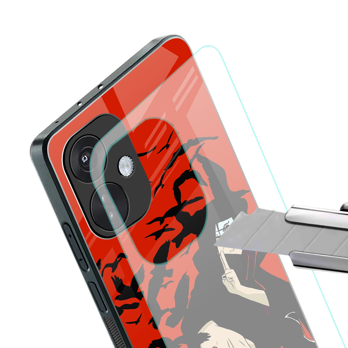 itachi uchiha red back phone cover | glass case for oneplus nord ce 3
