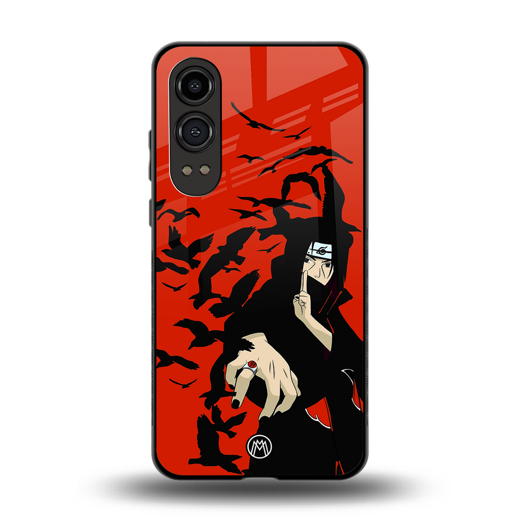 itachi uchiha red back phone cover | glass case for oneplus nord ce 4 lite
